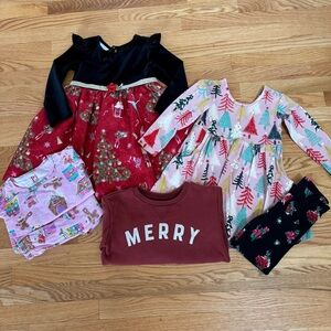 Holiday Kids Clothing Set with Dresses and Sweatshirt